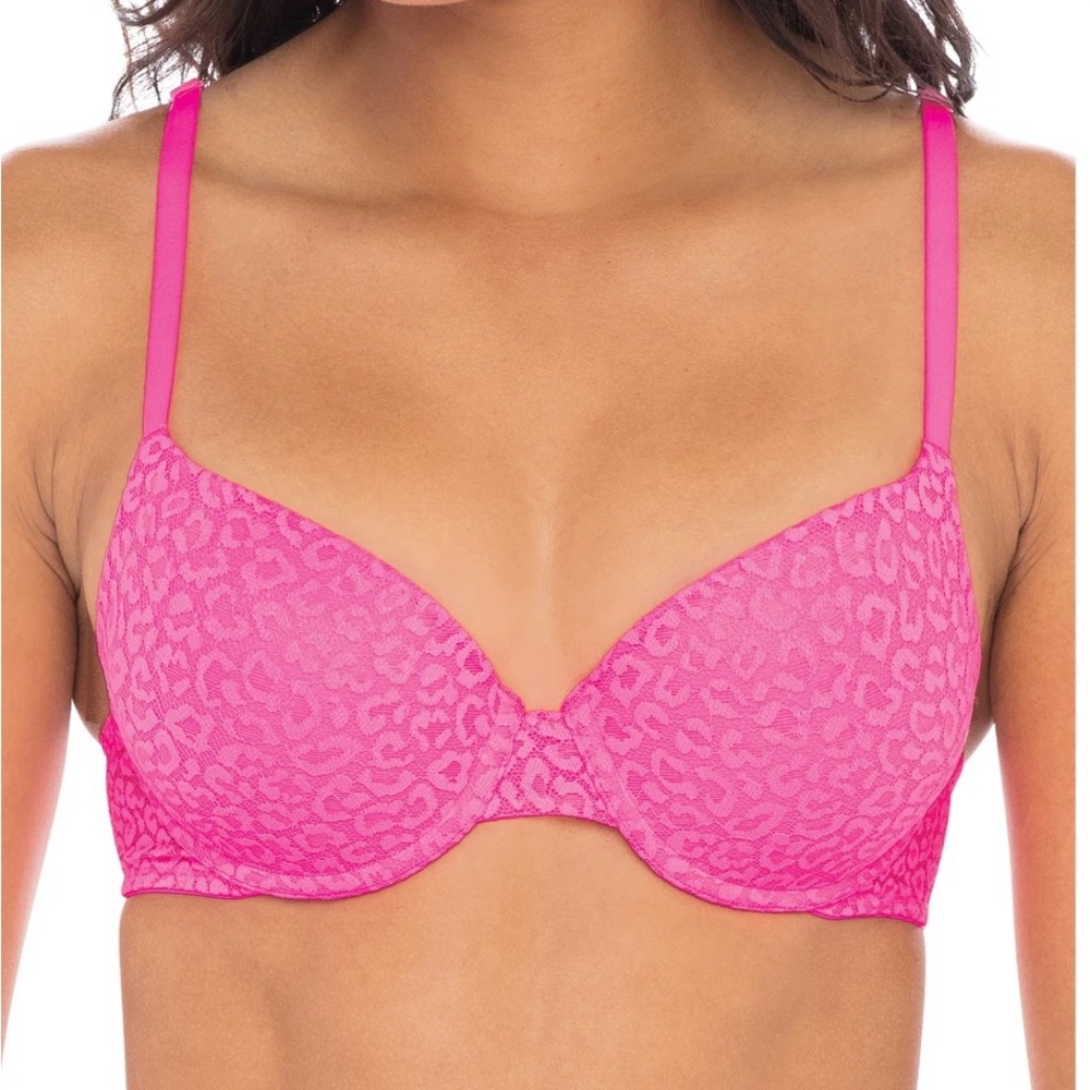 No Boundaries Women’s size 36C  Hot Pink Animal Print Bra